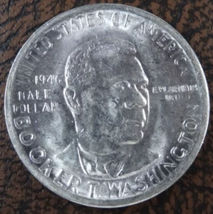 1946-S Booker T Washington Half Dollar Unc US Mint 50C Coin 90% Silver - Picture 1 of 2