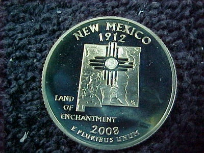 2008 S NEW MEXICO STATE QUARTER FROM PROOF SET - Image 1 of 2