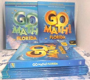 Lot of 12 HMH GO Math Florida Grade-K Teachers edition/standards PG Math books - Imagen 1 de 15
