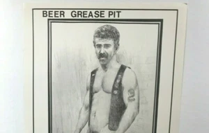 Original GAY Bar Poster from Chicago's AA Meat Market 1970's 80s Beer Grease Pit - Picture 1 of 2