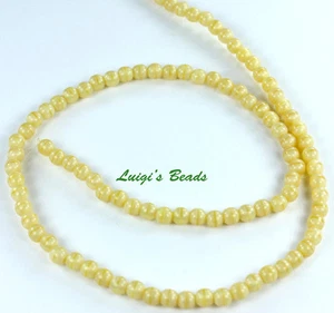 100 Czech Glass Round Druk Beads Coral Beige 4mm - Picture 1 of 2