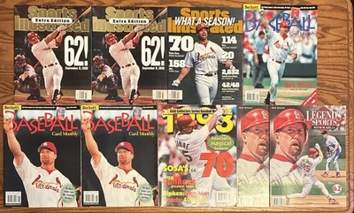 Lot of 9 Sports Illustrated & Beckett Mark McGwire St Louis Cardinals Legends - Image 1 of 4