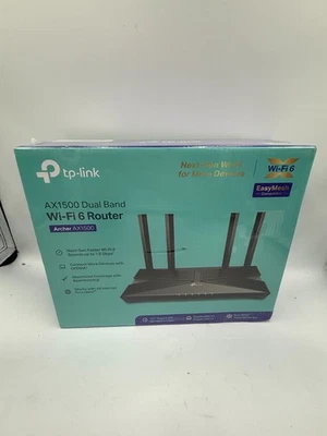 TP-LINK Archer AX1500 1.5 Gbps Wi-Fi 6 Dual-Band Wireless Router, SEALED! - Image 1 of 3