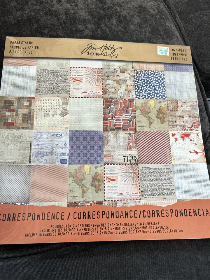 Tim Holtz Ideaology Correspondence 12x12 Paper Pad Original Release - Image 1 of 2