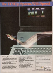 NCI UCSD p-System IBM PC Print Ad Vintage 1983 Computer Software - Picture 1 of 1