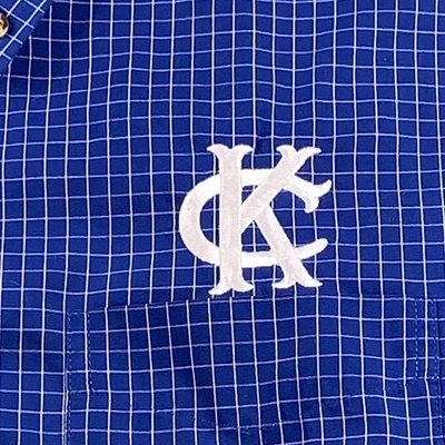Kansas City Royals мужской платье рубашка XXL повседневный Антигуа кнопка L/S синий белый S3 - Изображение 1 из 4