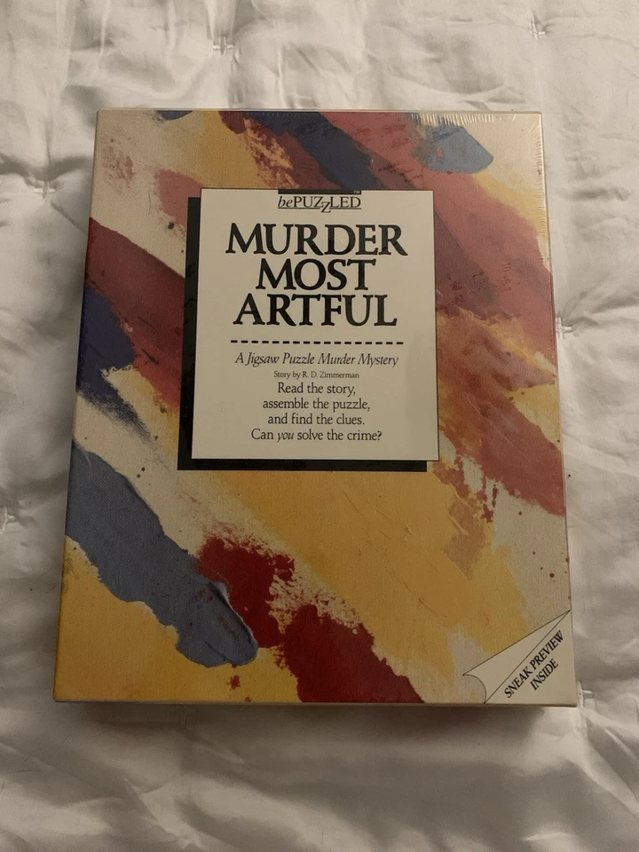 Murder Most Artful Mystery 500 Piece Jigsaw Thriller Story W Secret Puzzle Image