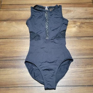 So Danca Black Sleeveless Bodysuit w/ Mesh Top - Picture 1 of 6