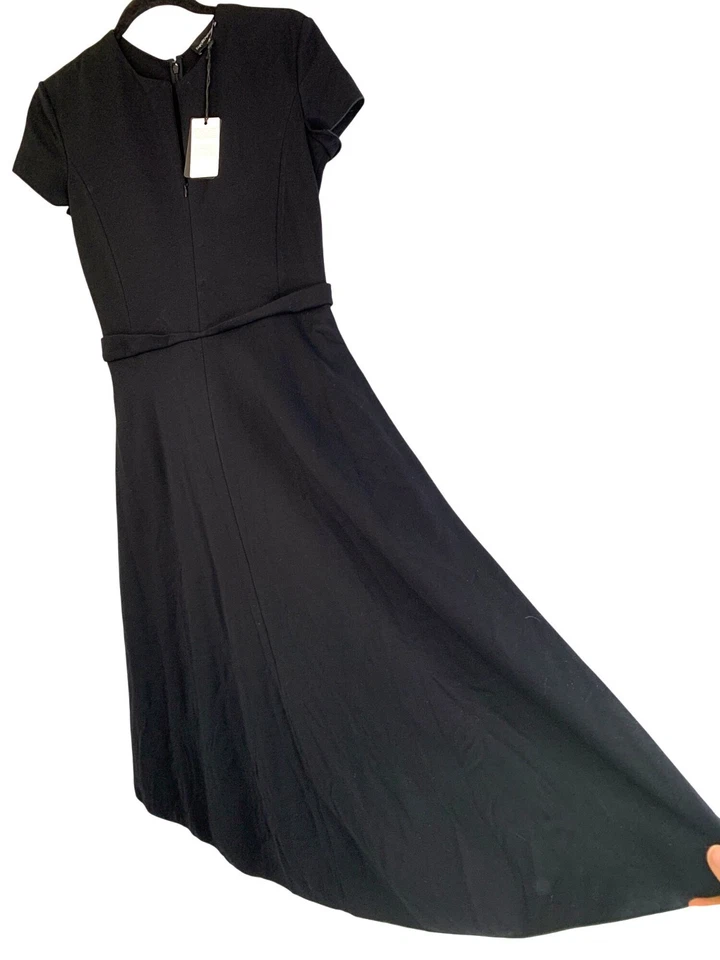 Vestido Emporio Armani Milano Jersey Midi Talla 12 EE. UU. Manga Corta Cremallera Trasera Foto 1 de 4