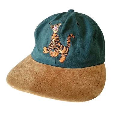 Chapéu vintage Disney bordado tigre Winnie the Pooh camurça sintética feito nos EUA EXCELENTE ESTADO USADO - Imagem 1 de 4