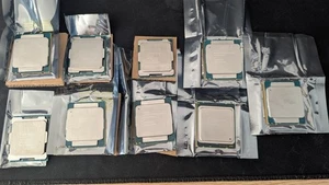Bundle Of 9 Intel Xeon CPUs Various Models Sold As Joblot Bundle - Afbeelding 1 van 11