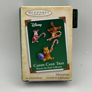 Hallmark Andenken Disney Zuckerstange Trio Mini Ornament 3er Set Winnie Puuh  - Bild 1 von 2