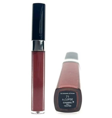 Chanel 71 ECLIPSE Brillo Extremo Brillo Labial Tamaño Completo Tster Raro Difícil de Encontrar Foto 1 de 2