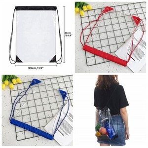 clear drawstring bags target