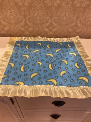 Block Island Mantas Bebé Borde Satinado Luna y Estrellas Manta de Seguridad Foto 1 de 2