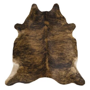 Echt GESTROMT BRAUN Kuhfell Teppich Naturhaar 6X6 FUSS Kuhfelle Kuhfell Fell - Bild 1 von 3