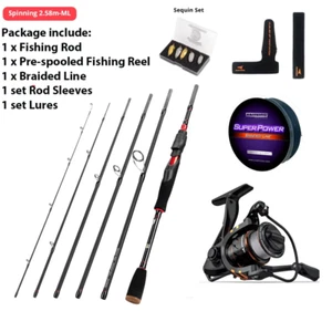 KASTKING Travel Fishing Rod Reel Combo Sea Saltwater Freshwater Fishing Various - Picture 1 of 29