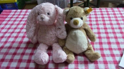 steiff best for kids teddy and rabbit - Image 1 of 4