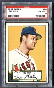 1952 LEO KIELY #54 TOPPS PSA 6 EX MINT RED SOX (GORGEOUS)    *SHIPS FREE* - Picture 1 of 2