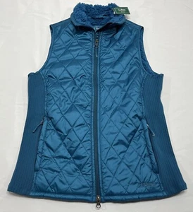 NWT LL BEAN Women’s Mallard Teal Quilted Fleece Lined Fitness Vest Size XS New - Picture 1 of 9