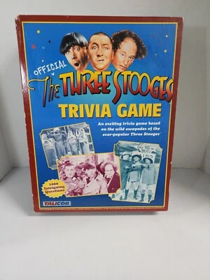 Vintage The Three Stooges New Trivia Game Official Classic Collection by Talicor - Image 1 of 4