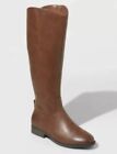 Women's Brisa Faux Leather Tall Riding Boots Universal Thread™ Cognac Brown 9.5
