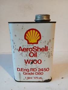 Lata de aceite Aeroshell 1 lt. aceite de motor. Carcasa. Esso.BP. garaje. - Imagen 1 de 4