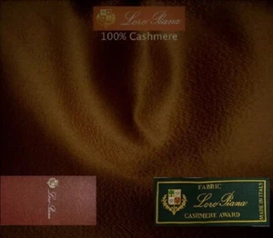 2,6 m Loro Piana Marrón Pesado Cachemira Pura Tela de Lujo para Chaqueta Abrigos - Imagen 1 de 1