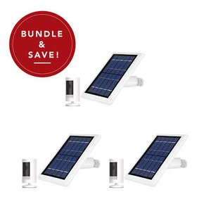 Batería Ring Stick Up Cam con Panel Solar Paquete Oferta Cámara (Paquete de 3, Blanco) - Imagen 1 de 11
