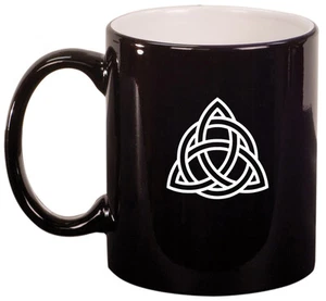 11oz Ceramic Coffee Tea Mug Glass Cup Triquetra Symbol Celtic Knot - Bild 1 von 8