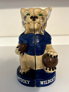 Vintage Kentucky Wildcats Plaster Bookends 10" Tall Basketball/Football- #2 - Picture 1 of 8