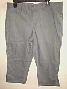 Ladies Plus Capri Pants Gray Size 16W Simply Emma New - Picture 1 of 2