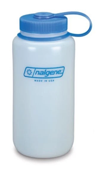 Trinkflasche Nalgene HDPE mit Weithalsöffnung, Fassungsvermögen: 1 Liter, weiß - Bild 1 von 1