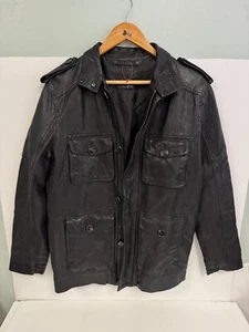 Buffalo Jackson Sheridan Leather Barn Jacket PROTOTYPE Black 100% Genuine M - Picture 1 of 12