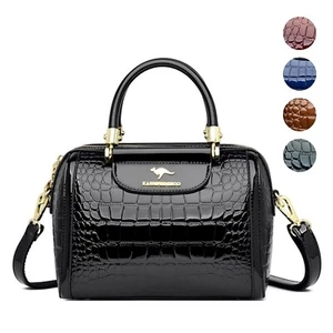 Damen Handtasche Krokodilmuster Lackleder Designer Schultertasche - Bild 1 von 13