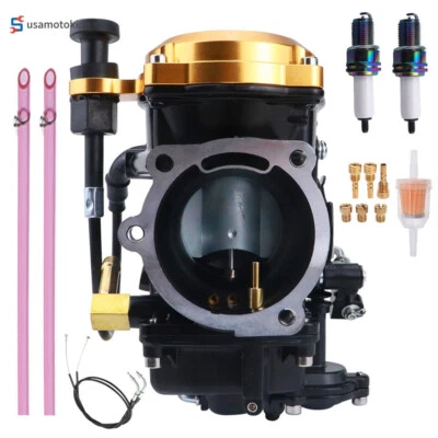 Carburetor + 35'' Throttle Cable For Harley-Davidson Sportster Softail 27421-99A - Image 1 of 4