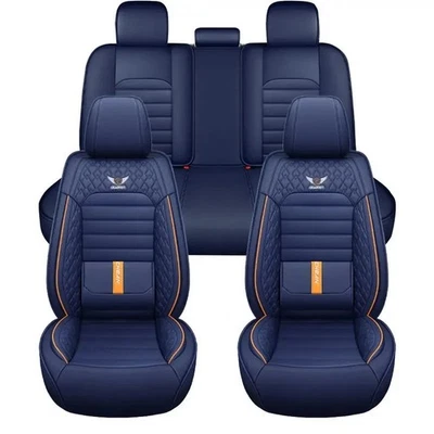 For Hyundai Tucson Accent Sonata Elantra Luxury PU Leather Car Seat Cover 5 Seat - Image 1 of 4
