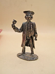 Vintage Sterling Silver Novelty Statue  Of A Street Vendor TOWN CRIER - HEAR YEE - Picture 1 of 5