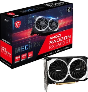 Tarjeta de video MSI RX 6500 PCIe 4.0 RX 6500 XT MECH 2X 4G (Reacondicionada de fábrica) - Imagen 1 de 6