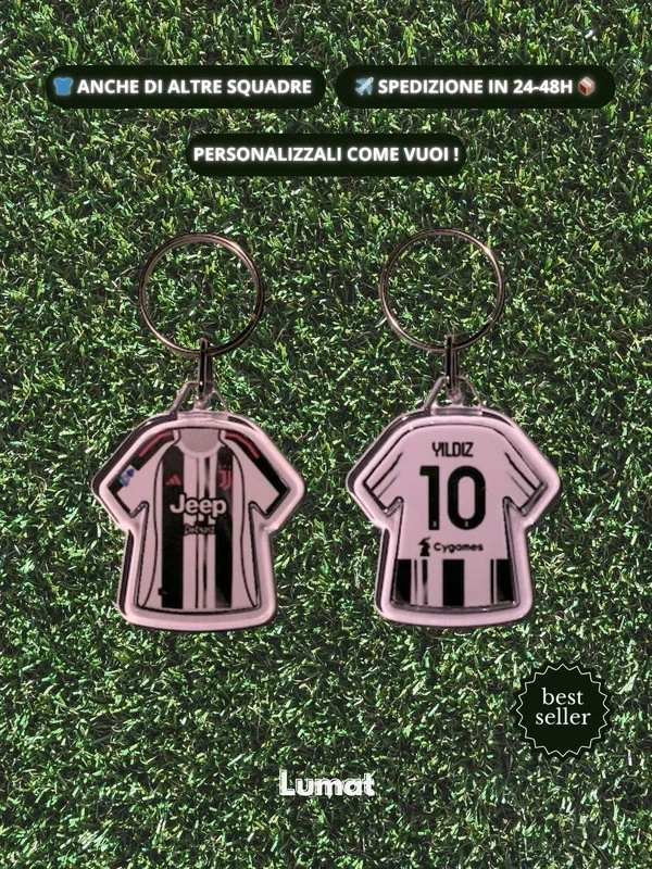 Portachiavi Maglia Juventus - Personalizzabile - Immagine 1 di 1