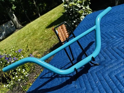 Mini manillar vintage 1988 Mongoose M1 Old School BMX azul turquesa sin cortar Foto 1 de 4