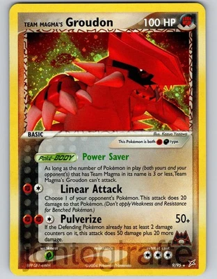 Team Magma's Groudon Holo EX Team Aqua 2003 Pokemon Card Game Nintendo 9/95 - Image 1 of 2