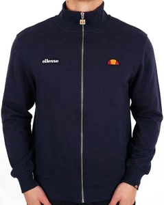 Top con cremallera de algodón con doble insignia Ellesse azul marino - Imagen 1 de 4