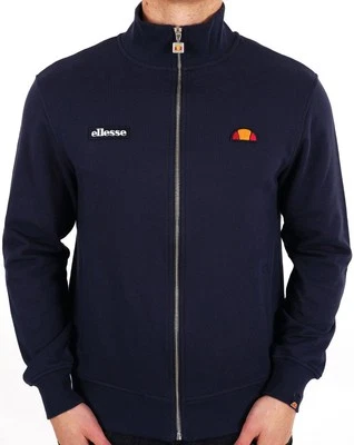 Ellesse Twin Badge Cotton Zip Top Navy - Image 1 of 4