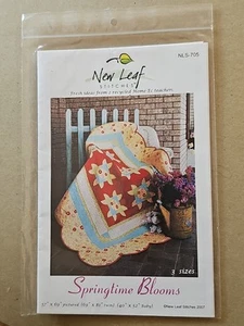 Nuevo patrón de edredón de puntadas de hoja - flores de primavera (3 tamaños) NLS-705 ENVÍO GRATUITO - Imagen 1 de 1