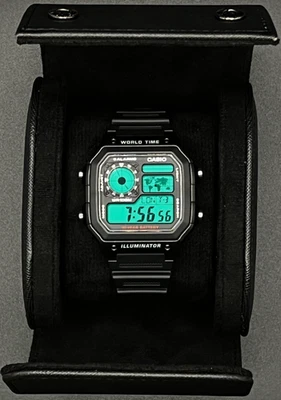 "Radar" | Casio World Time Illuminator | Royale | AE-1200WH | 🟢 | Custom | MOD - Image 1 of 4