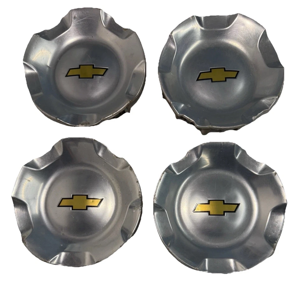 Chevy Avalanche Silverado 20" inch Wheel Rim Center Cap 4-Set Polished 05-14 OEM - Изображение 1 из 4