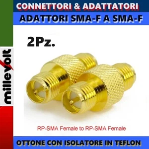 2pz CONNETTORE ADATTATORE RP SMA-F A RP SMA-F REVERSE POLARITY - Imagen 1 de 1