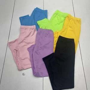Youth Girls 6 Pack Multicolored Leggings Size 5 New Defect - Picture 1 of 6