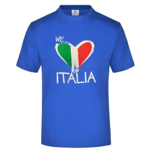 Maglia WE LOVE ITALIA Azzurri NAZIONALE T-shirt INNO MAMELI Campioni d'Europa - Foto 1 di 4